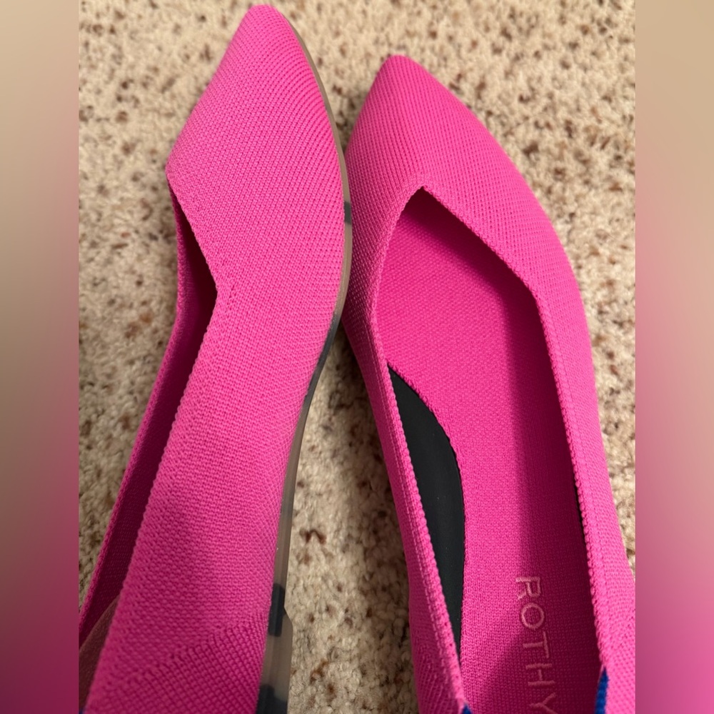 Rothy’s Pointed Toe Flats LIKE NEW condition, Pink, 9.5 - Picture 8 of 9